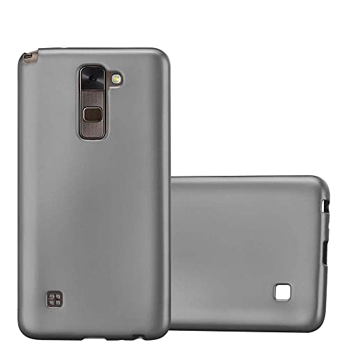 Cadorabo Hülle kompatibel mit LG Stylus 2 Schutzhülle TPU Silikon Case Metallic Design Slim Kratzfest Weiche Gummi mit Rundumschutz Case Hülle für LG Stylus 2 in Grau von Cadorabo