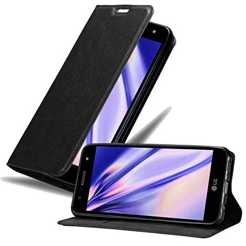 Cadorabo Hülle kompatibel mit LG X Power 3 aus Premium Kunst Leder Flip Klappbare Stoßfeste Magnetische [Standfunktion] [Kartenfächern] Cover Hülle für LG X Power 3 Tasche in Schwarz von Cadorabo