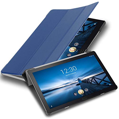 Cadorabo Hülle kompatibel mit Lenovo Tab P10 (10.1 Zoll) Tablethülle mit Auto Wake Up aus Kunst Leder Flip Klappbare Stoßfeste Magnetische Cover Hülle für Lenovo Tab P10 (10.1 Zoll) Tasche in Blau von Cadorabo
