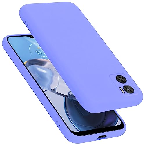 Cadorabo Hülle kompatibel mit Motorola Moto E22 / E22i Schutzhülle TPU Silikon Case Liquid Design Slim Kratzfest Weiche Silikon Microfaser mit Rundumschutz Hülle für Motorola Moto E22 / E22i in Lila von Cadorabo