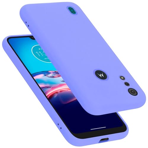 Cadorabo Hülle kompatibel mit Motorola Moto E6s 2020 Schutzhülle TPU Silikon Case Liquid Design Slim Kratzfest Weiche Silikon Microfaser mit Rundumschutz Case für Motorola Moto E6s 2020 in Lila von Cadorabo