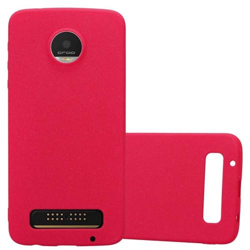 Cadorabo Hülle kompatibel mit Motorola Moto Z Play Schutzhülle TPU Silikon Case Frost Design Slim Kratzfest Weiche Gummi mit Rundumschutz Case Hülle für Motorola Moto Z Play in Rot Cadorabo Hülle kompatibel mit Motorola Moto Z Play Schutzhülle TPU Silikon Case Frost Design Slim Kratzfest Weiche Gummi mit Rundumschutz Case Hülle für Motorola Moto Z Play in Rot von Cadorabo