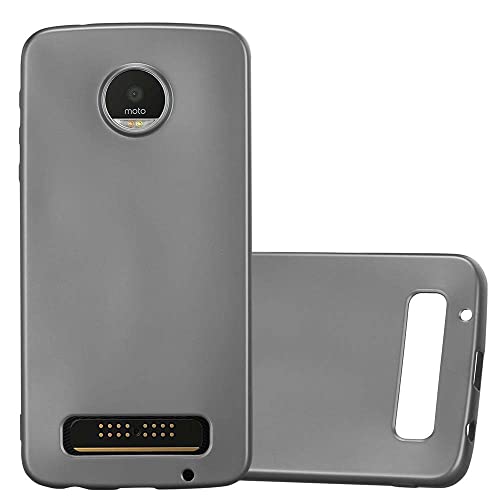 Cadorabo Hülle kompatibel mit Motorola Moto Z Play Schutzhülle TPU Silikon Case Metallic Design Slim Kratzfest Weiche Gummi mit Rundumschutz Case Hülle für Motorola Moto Z Play in Grau Cadorabo Hülle kompatibel mit Motorola Moto Z Play Schutzhülle TPU Silikon Case Metallic Design Slim Kratzfest Weiche Gummi mit Rundumschutz Case Hülle für Motorola Moto Z Play in Grau von Cadorabo