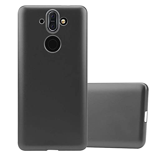 Cadorabo Hülle kompatibel mit Nokia 8 Sirocco Schutzhülle TPU Silikon Case Metallic Design Slim Kratzfest Weiche Gummi mit Rundumschutz Case Hülle für Nokia 8 Sirocco in Grau von Cadorabo