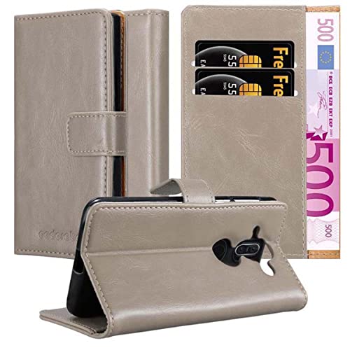 Cadorabo Hülle kompatibel mit Nokia 8 Sirocco aus Premium Kunst Leder Flip Klappbare Stoßfeste Magnetische [Standfunktion] [Kartenfächern] Cover Hülle für Nokia 8 Sirocco Tasche in Braun von Cadorabo