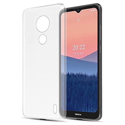 Cadorabo Hülle kompatibel mit Nokia C21 Schutzhülle TPU Silikon Case Slim Design Slim Kratzfest Weiche Gummi mit Rundumschutz Case Hülle für Nokia C21 in Transparent von Cadorabo