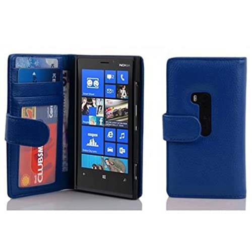 Cadorabo Hülle kompatibel mit Nokia Lumia 920 in Neptun BLAU - Schutzhülle mit Magnetverschluss und 3 Kartenfächern von Cadorabo