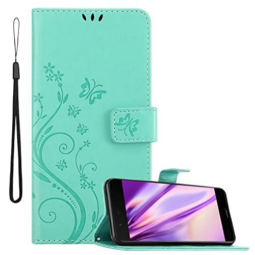Cadorabo Hülle kompatibel mit OnePlus 5 in FLORAL TÜRKIS - Schutzhülle im Blumen Design mit Magnetverschluss, Standfunktion und Kartenfächern Cadorabo Hülle kompatibel mit OnePlus 5 in FLORAL TÜRKIS - Schutzhülle im Blumen Design mit Magnetverschluss, Standfunktion und Kartenfächern von Cadorabo