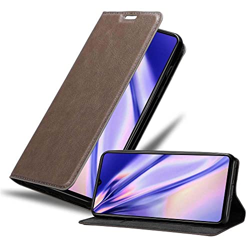 Cadorabo Hülle kompatibel mit OnePlus 7T aus Premium Kunst Leder Flip Klappbare Stoßfeste Magnetische [Standfunktion] [Kartenfächern] Cover Hülle für OnePlus 7T Tasche in Braun von Cadorabo