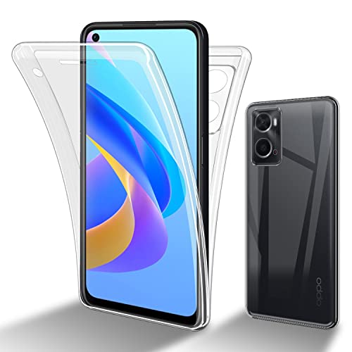 Cadorabo Hülle kompatibel mit Oppo A36 / A76 Schutzhülle TPU Silikon Case 360 Slim Kratzfest Weiche Gummi mit Rundumschutz Case Hülle für Oppo A36 / A76 in Transparent von Cadorabo