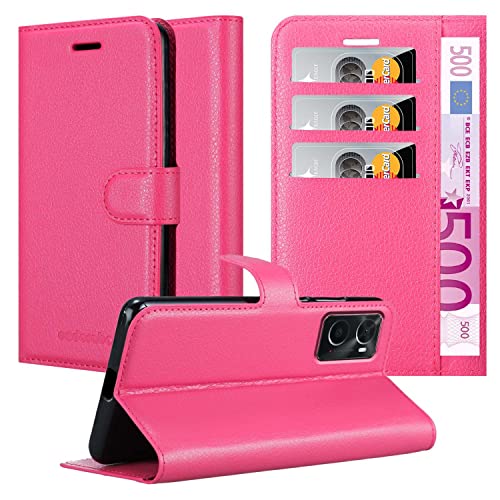 Cadorabo Hülle kompatibel mit Oppo A36 A76 A96 4G K10 4G Realme 9i Handyhülle aus Kunst Leder Klappbare [Kartenfächern] Cover Hülle für Oppo A36 A76 A96 4G K10 4G Realme 9i Tasche in Pink von Cadorabo