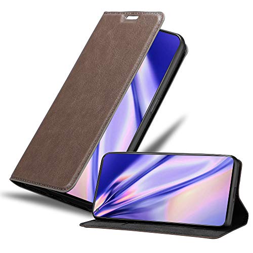 Cadorabo Hülle kompatibel mit Oppo FIND X2 PRO aus Premium Kunst Leder Flip Klappbare Stoßfeste Magnetische [Standfunktion] [Kartenfächern] Cover Hülle für Oppo FIND X2 PRO Tasche in Braun von Cadorabo