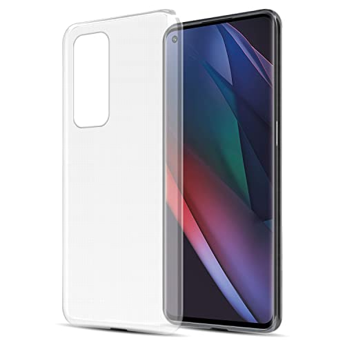 Cadorabo Hülle kompatibel mit Oppo FIND X3 NEO Hülle Silikon Handyhülle für FIND X3 NEO Case aus [Nie vergilben Technologie], Kratzfeste Schutzhülle für Oppo FIND X3 NEO - VOLL TRANSPARENT von Cadorabo