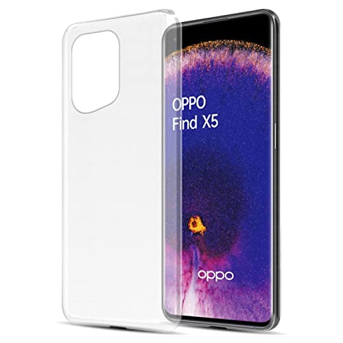 Cadorabo Hülle kompatibel mit Oppo FIND X5 Hülle Silikon Handyhülle für FIND X5 Case aus [Nie vergilben Technologie], Kratzfeste und stoßfeste Schutzhülle für Oppo FIND X5 - VOLL TRANSPARENT von Cadorabo
