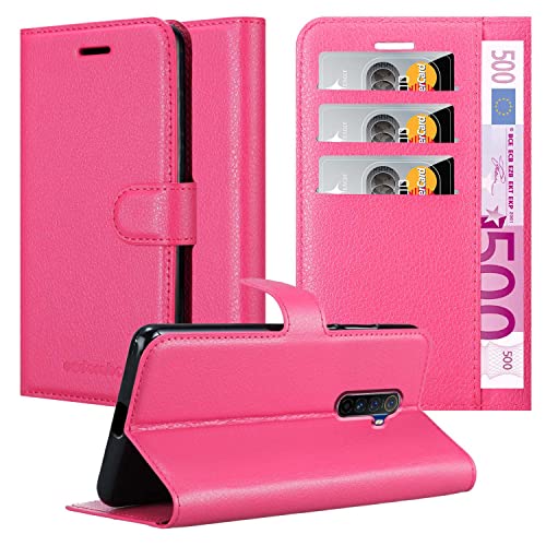 Cadorabo Hülle kompatibel mit Realme X2 PRO/Oppo Reno Ace Handyhülle aus Kunst Leder Flip Klappbare Magnetische [Kartenfächern] Cover Hülle für Realme X2 PRO/Oppo Reno Ace Tasche in Pink von Cadorabo