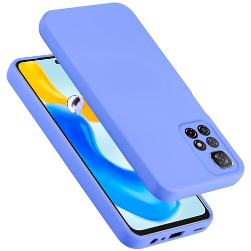 Cadorabo Hülle kompatibel mit Redmi Note 11s 5G Hülle Silikon Handyhülle für Note 11s 5G Case aus flüssigem Silikon- Kratzfeste und stoßfeste dünne TPU Schutzhülle - Liquid HELL LILA von Cadorabo