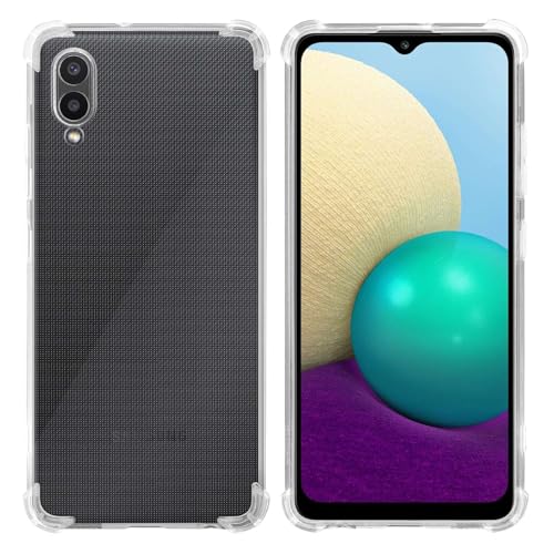 Cadorabo Hülle kompatibel mit Samsung Galaxy A02 / M02 Hülle Silikon Handyhülle für Galaxy A02 Case aus [Nie vergilben Technologie], Kratzfeste Schutzhülle für Samsung Galaxy A02 - VOLL TRANSPARENT von Cadorabo