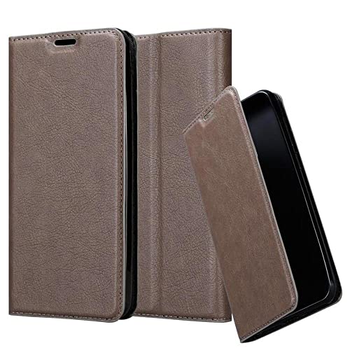 Cadorabo Hülle kompatibel mit Samsung Galaxy A10 / M10 aus Premium Kunst Leder Flip Klappbare Stoßfeste Magnetische [Standfunktion] [Kartenfächern] Cover Hülle für Galaxy A10 / M10 Tasche in Braun von Cadorabo