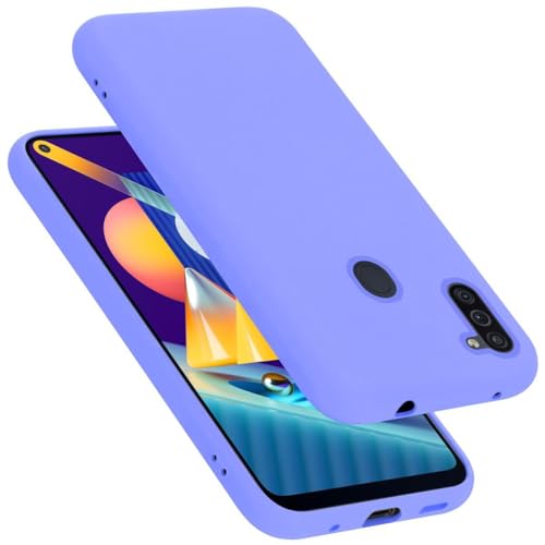 Cadorabo Hülle kompatibel mit Samsung Galaxy A11 / M11 Hülle Silikon Handyhülle für Galaxy A11 / M11 Case aus flüssigem Silikon- Kratzfeste und stoßfeste dünne TPU Schutzhülle - Liquid HELL LILA von Cadorabo