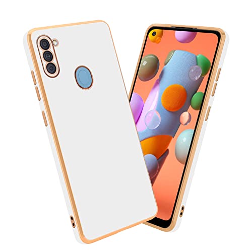 Cadorabo Hülle kompatibel mit Samsung Galaxy A11 / M11 Schutzhülle TPU Silikon Case Liquid Design mit Kameraschutz Slim Kratzfest Weiche Gummi mit Rundumschutz Case Hülle für Galaxy A11 / M11 in Weiß von Cadorabo