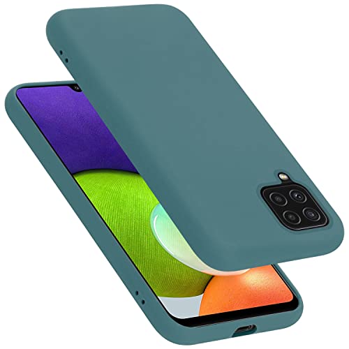 Cadorabo Hülle kompatibel mit Samsung Galaxy A12 / M12 Schutzhülle TPU Silikon Case Liquid Design Slim Kratzfest Liquidsilikon Microfaser mit Rundumschutz Case Hülle für Galaxy A12 / M12 in Grün von Cadorabo