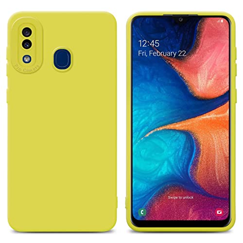 Cadorabo Hülle kompatibel mit Samsung Galaxy A20 A30 M10s Schutzhülle TPU Silikon Case Liquid Design mit Kameraschutz Slim Kratzfest Gummi mit Rundumschutz Case Hülle für Galaxy A20 A30 M10s in Gelb von Cadorabo