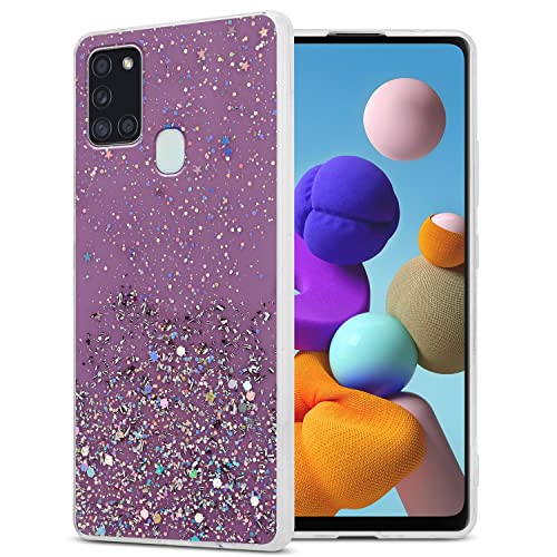 Cadorabo Hülle kompatibel mit Samsung Galaxy A21s Rundumschutz TPU Silikon Case Mädchen Glitzer Strass Design Slim Kratzfest Weiche Gummi Bling Schutzhülle für Samsung Galaxy A21s in Lila Cadorabo Hülle kompatibel mit Samsung Galaxy A21s Rundumschutz TPU Silikon Case Mädchen Glitzer Strass Design Slim Kratzfest Weiche Gummi Bling Schutzhülle für Samsung Galaxy A21s in Lila von Cadorabo