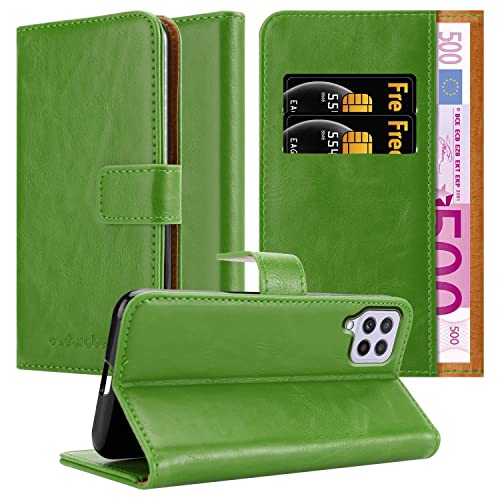 Cadorabo Hülle kompatibel mit Samsung Galaxy A22 4G / M22 / M32 4G aus Kunst Leder Flip Klappbare Magnetische [Kartenfächern] Cover Hülle für Galaxy A22 4G / M22 / M32 4G Tasche in Grün von Cadorabo