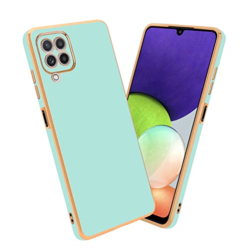 Cadorabo Hülle kompatibel mit Samsung Galaxy A22 4G Schutzhülle TPU Silikon Case Liquid Design mit Kameraschutz Slim Kratzfest Weiche Gummi mit Rundumschutz Case Hülle für Galaxy A22 4G in Grün von Cadorabo