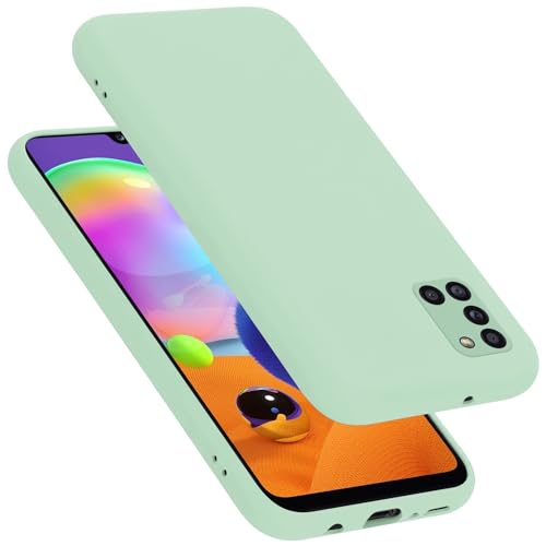 Cadorabo Hülle kompatibel mit Samsung Galaxy A31 Schutzhülle TPU Silikon Case Liquid Design Slim Kratzfest Liquidsilikon Microfaser mit Rundumschutz Case Hülle für Galaxy A31 in Grün von Cadorabo