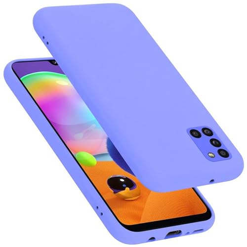 Cadorabo Hülle kompatibel mit Samsung Galaxy A31 Hülle Silikon Handyhülle für Galaxy A31 Case aus flüssigem Silikon- Kratzfeste und stoßfeste dünne TPU Schutzhülle - Liquid HELL LILA von Cadorabo