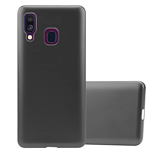 Cadorabo Hülle kompatibel mit Samsung Galaxy A40 Schutzhülle TPU Silikon Case Metallic Design Slim Kratzfest Weiche Gummi mit Rundumschutz Case Hülle für Galaxy A40 in Grau von Cadorabo