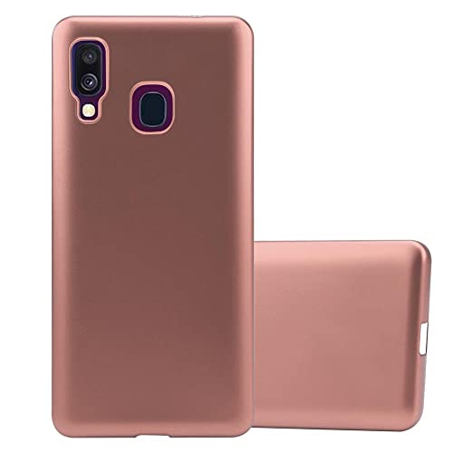 Cadorabo Hülle kompatibel mit Samsung Galaxy A40 Schutzhülle TPU Silikon Case Metallic Design Slim Kratzfest Weiche Gummi mit Rundumschutz Case Hülle für Galaxy A40 in Rosa von Cadorabo