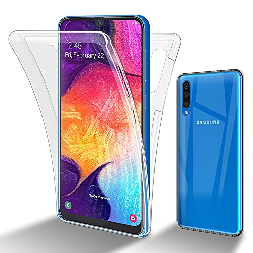 Cadorabo Hülle kompatibel mit Samsung Galaxy A50 4G A50s A30s Schutzhülle TPU Silikon Case 360 Slim Kratzfest Weiche Gummi mit Rundumschutz Case Hülle für Galaxy A50 4G A50s A30s in Transparent von Cadorabo