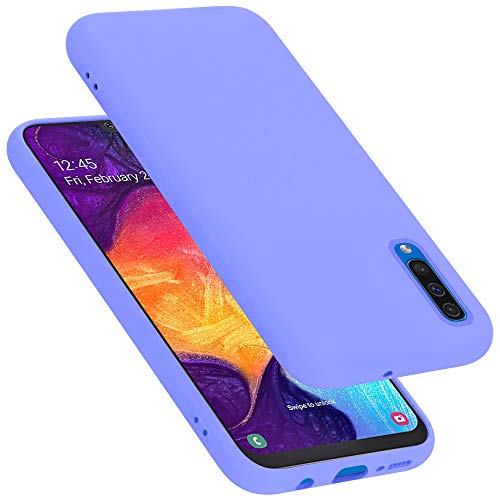 Cadorabo Hülle kompatibel mit Samsung Galaxy A50 4G A50s A30s Schutzhülle TPU Silikon Case Liquid Design Slim Kratzfest Liquidsilikon Microfaser Case Hülle für Galaxy A50 4G A50s A30s in Lila von Cadorabo