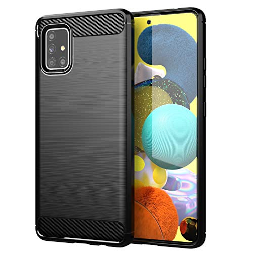 Cadorabo Hülle kompatibel mit Samsung Galaxy A51 4G / M40s Schutzhülle TPU Silikon Case Karbon Optik Slim Kratzfest Weiche Gummi mit Rundumschutz Case Hülle für Galaxy A51 4G / M40s in Schwarz Cadorabo Hülle kompatibel mit Samsung Galaxy A51 4G / M40s Schutzhülle TPU Silikon Case Karbon Optik Slim Kratzfest Weiche Gummi mit Rundumschutz Case Hülle für Galaxy A51 4G / M40s in Schwarz von Cadorabo
