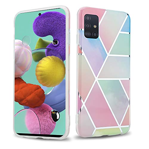 Cadorabo Hülle kompatibel mit Samsung Galaxy A51 4G / M40s Schutzhülle TPU Silikon Case Marmor Design Slim Kratzfest Weiche Gummi mit Rundumschutz Case Hülle für Galaxy A51 4G / M40s in Rosa von Cadorabo