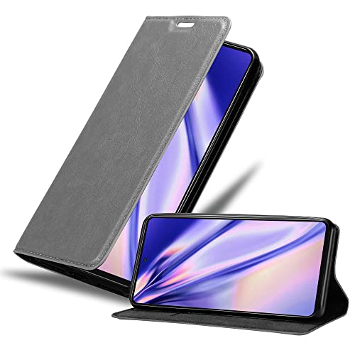 Cadorabo Hülle kompatibel mit Samsung Galaxy A52 (4G / 5G) / A52s aus Kunst Leder Flip Klappbare Magnetische [Standfunktion] [Kartenfächern] Cover Hülle für Galaxy A52 (4G / 5G) / A52s Tasche in Grau von Cadorabo