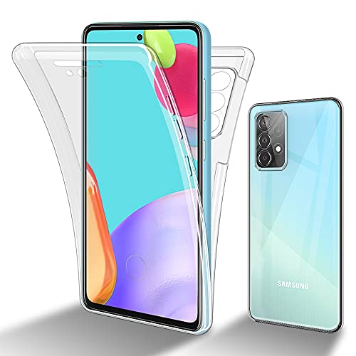 Cadorabo Hülle kompatibel mit Samsung Galaxy A52 (4G 5G) A52s Schutzhülle TPU Silikon Case 360 Slim Kratzfest Weiche Gummi mit Rundumschutz Case Hülle für Galaxy A52 (4G 5G) A52s in Transparent von Cadorabo