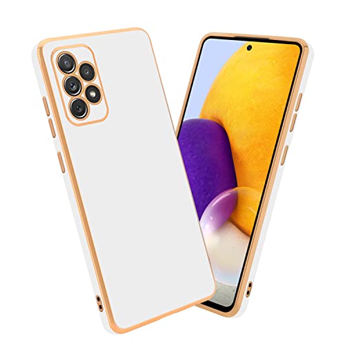 Cadorabo Hülle kompatibel mit Samsung Galaxy A52 (4G 5G) A52s Schutzhülle TPU Silikon Case Liquid Design mit Kameraschutz Slim Kratzfest Gummi Case Hülle für Galaxy A52 (4G 5G) A52s in Weiß von Cadorabo
