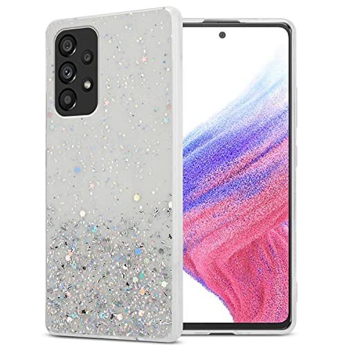 Cadorabo Hülle kompatibel mit Samsung Galaxy A53 5G Rundumschutz TPU Silikon Case Mädchen Glitzer Strass Design Slim Kratzfest Weiche Gummi Bling Schutzhülle für Samsung Galaxy A53 5G in Transparent Cadorabo Hülle kompatibel mit Samsung Galaxy A53 5G Rundumschutz TPU Silikon Case Mädchen Glitzer Strass Design Slim Kratzfest Weiche Gummi Bling Schutzhülle für Samsung Galaxy A53 5G in Transparent von Cadorabo
