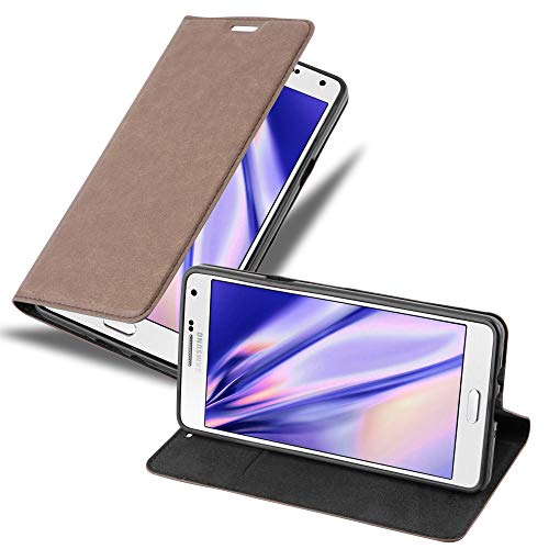 Cadorabo Hülle kompatibel mit Samsung Galaxy A7 2015 aus Premium Kunst Leder Flip Klappbare Stoßfeste Magnetische [Standfunktion] [Kartenfächern] Cover Hülle für Galaxy A7 2015 Tasche in Braun von Cadorabo