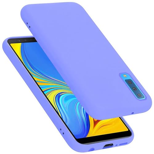 Cadorabo Hülle kompatibel mit Samsung Galaxy A7 2018 Hülle Silikon Handyhülle für Galaxy A7 2018 Case aus flüssigem Silikon- Kratzfeste und stoßfeste dünne TPU Schutzhülle - Liquid HELL LILA von Cadorabo
