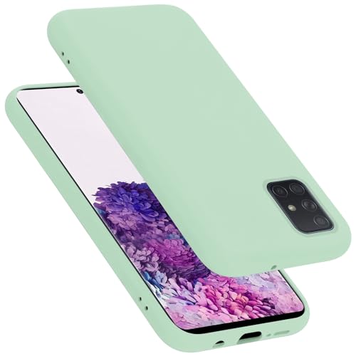 Cadorabo Hülle kompatibel mit Samsung Galaxy A71 4G Schutzhülle TPU Silikon Case Liquid Design Slim Kratzfest Liquidsilikon Microfaser mit Rundumschutz Case Hülle für Galaxy A71 4G in Grün von Cadorabo