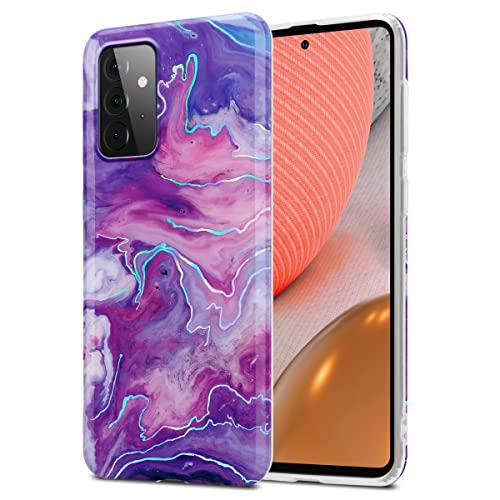 Cadorabo Hülle kompatibel mit Samsung Galaxy A72 4G / 5G Schutzhülle TPU Silikon Case Marmor Design Slim Kratzfest Weiche Gummi mit Rundumschutz Case Hülle für Galaxy A72 4G / 5G in Lila Cadorabo Hülle kompatibel mit Samsung Galaxy A72 4G / 5G Schutzhülle TPU Silikon Case Marmor Design Slim Kratzfest Weiche Gummi mit Rundumschutz Case Hülle für Galaxy A72 4G / 5G in Lila von Cadorabo