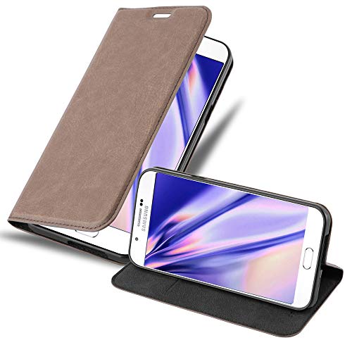 Cadorabo Hülle kompatibel mit Samsung Galaxy A8 2015 aus Premium Kunst Leder Flip Klappbare Stoßfeste Magnetische [Standfunktion] [Kartenfächern] Cover Hülle für Galaxy A8 2015 Tasche in Braun von Cadorabo