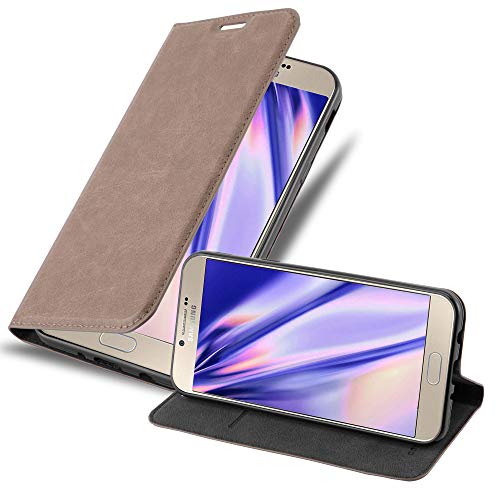Cadorabo Hülle kompatibel mit Samsung Galaxy A8 2016 aus Premium Kunst Leder Flip Klappbare Stoßfeste Magnetische [Standfunktion] [Kartenfächern] Cover Hülle für Galaxy A8 2016 Tasche in Braun von Cadorabo