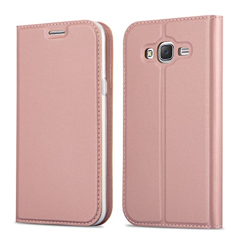Cadorabo Hülle kompatibel mit Samsung Galaxy Grand Prime aus Premium Kunst Leder Flip Klappbare Stoßfeste Magnetische [Standfunktion] [Kartenfächern] Cover Hülle für Galaxy Grand Prime Tasche in Rosa von Cadorabo