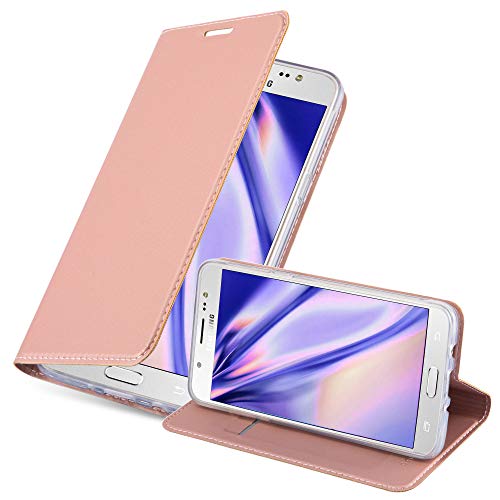 Cadorabo Hülle kompatibel mit Samsung Galaxy J5 2016 aus Premium Kunst Leder Flip Klappbare Stoßfeste Magnetische [Standfunktion] [Kartenfächern] Cover Hülle für Galaxy J5 2016 Tasche in Rosa von Cadorabo