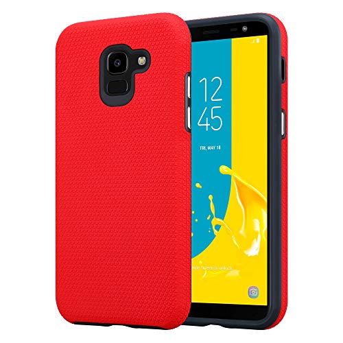 Cadorabo Hülle kompatibel mit Samsung Galaxy J6 2018 Schutzhülle TPU Silikon Case Outdoor Hybrid Design Anti Rutsch Slim Kratzfest Weiche Gummi mit Rundumschutz Case Hülle für Galaxy J6 2018 in Rot Cadorabo Hülle kompatibel mit Samsung Galaxy J6 2018 Schutzhülle TPU Silikon Case Outdoor Hybrid Design Anti Rutsch Slim Kratzfest Weiche Gummi mit Rundumschutz Case Hülle für Galaxy J6 2018 in Rot von Cadorabo